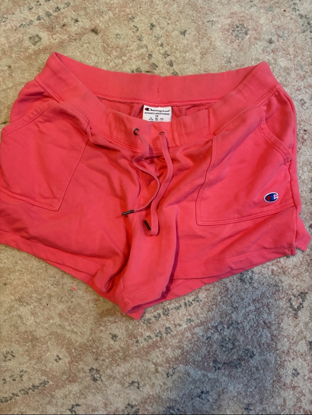 Champion Coral Pink Athletic Drawstring Shorts